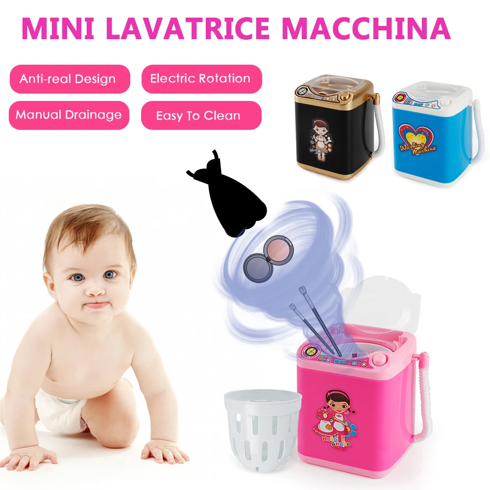 

2019 New Hot Sale Makeup Brush Cleaner Device Simulation Automatic Cleaning Washing Machine Mini Toy for Girls Beauty Tools