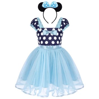 

Cute Girls Micky Mouse Cosplay Costume Birthday Cake Smash Outfit for Photo Shoot Minnie Dress Up 2pcs Baby Kids Clothes Set