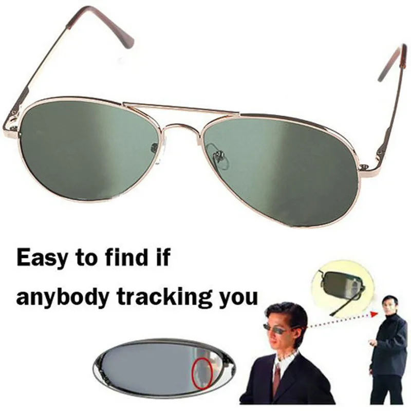 Anti-tracking Glasses Sunglasses Rearview View Anti-monitor Safety Fashion