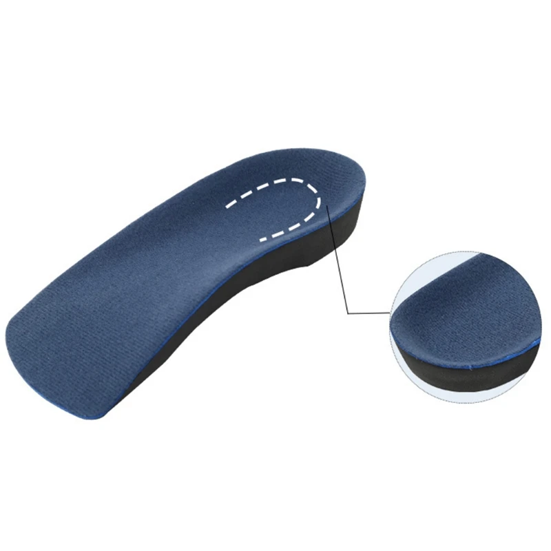 

New 1Pair Unisex EVA Flat Foot Orthotics Arch Support Half Shoe Pad Insoles Foot Care