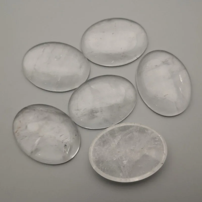 

Natural Crystal Oval Beads Cabochon for Jewelry making 30x40MM 6PCS Ring Necklace Fashion accessories wholesale
