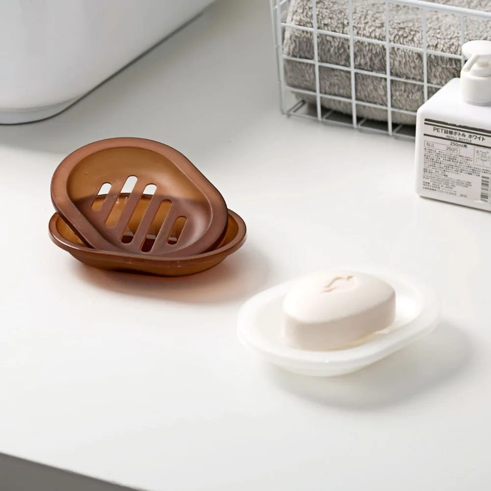 

OTHERHOUSE Soap Holder Dish Double Layer Storage Case Soap Box Tray Support Plate Bathroom Kitchen Organizer detachable