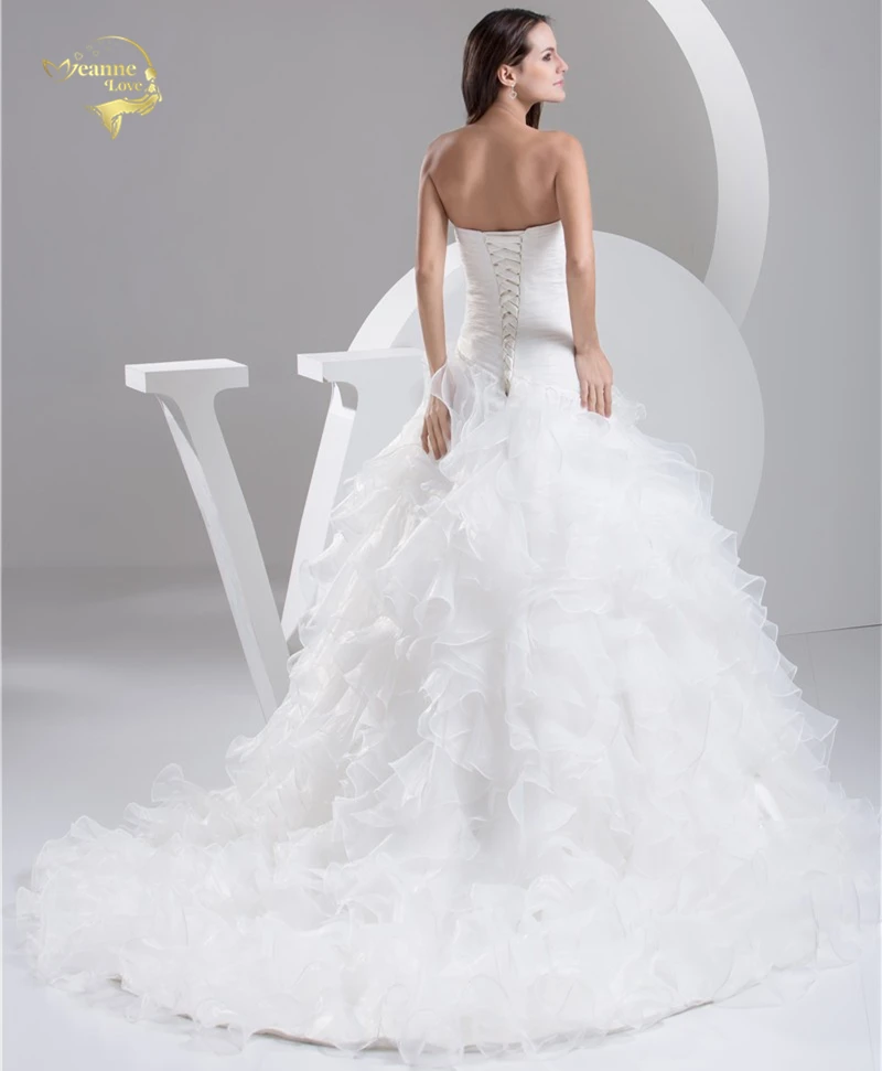 US $96.76 2020 White Louisvuigon Vestido De Noiva Robe De Mariage Bridal Dresses Ball Gown Organza Wedding Dresses 2020 Sweetheart Plus