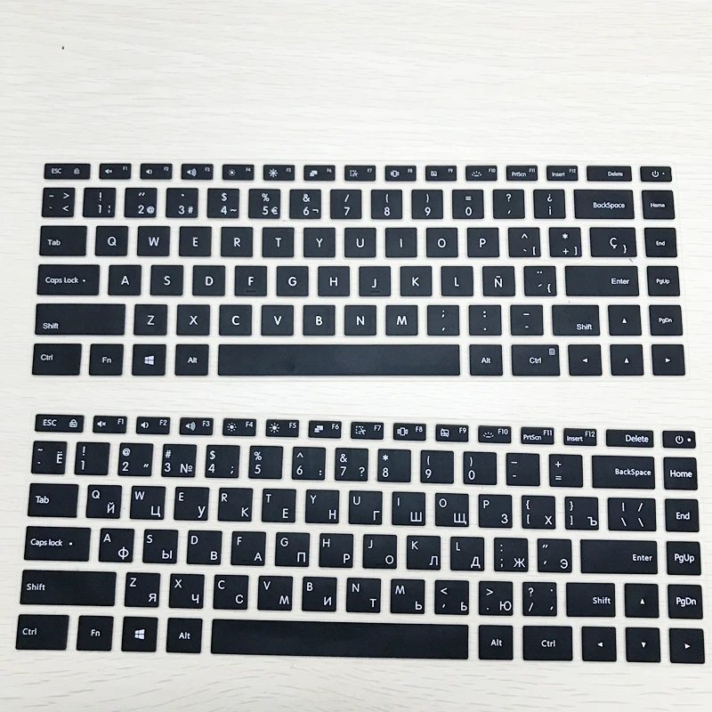 

Russian Keyboard Stickers Silicone Spanish Keyboard Cover for Xiaomi Mi Notebook Air 12.5 13.3 Pro 15.6 Skins Protector Film