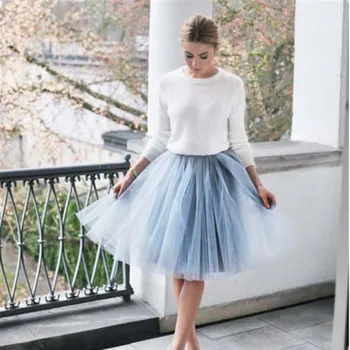 

Womens Skirts Classic fashion Style Tulle Skirts Custom Made Knee Length Ball Gowns For Women custom made