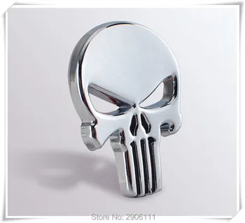 

Car Styling 3D Metal The Punisher Skull Emblem Badge for Renault clio megane 2 3 captur logan kadjar laguna 2 fluence duster