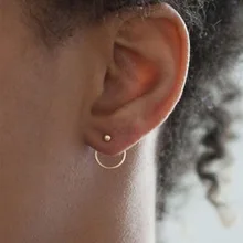 Модные темпераментные золотые Висячие серьги для женщин милые Висячие геометрические простые круглые Женская Сережка-гвоздик аксессуары