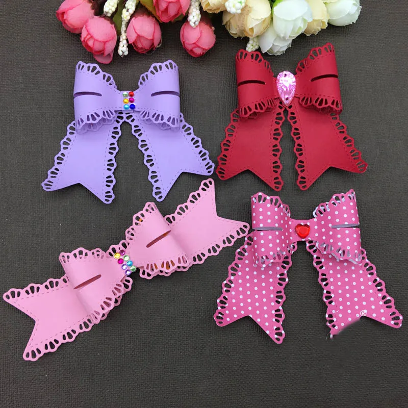 

4pcs Metal Cutting Dies Bow Tie Die Layered Craft Embossing Stencil For DIY Cards Album Book Scrapbooking Cutting Template