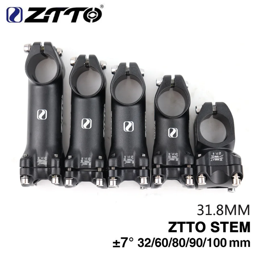 ZTTO 31.8mm Bike Stem 32//60//80//90//100mm Lightweight MTB Road Bike Handlebar Stem