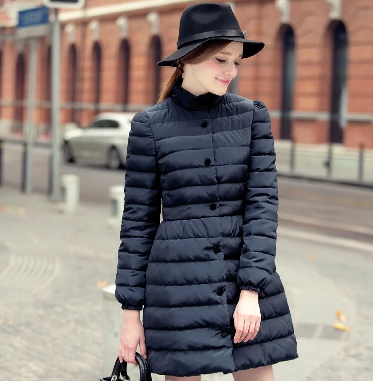 Winter Europe and the United States Slim Long section Down font b jacket b font