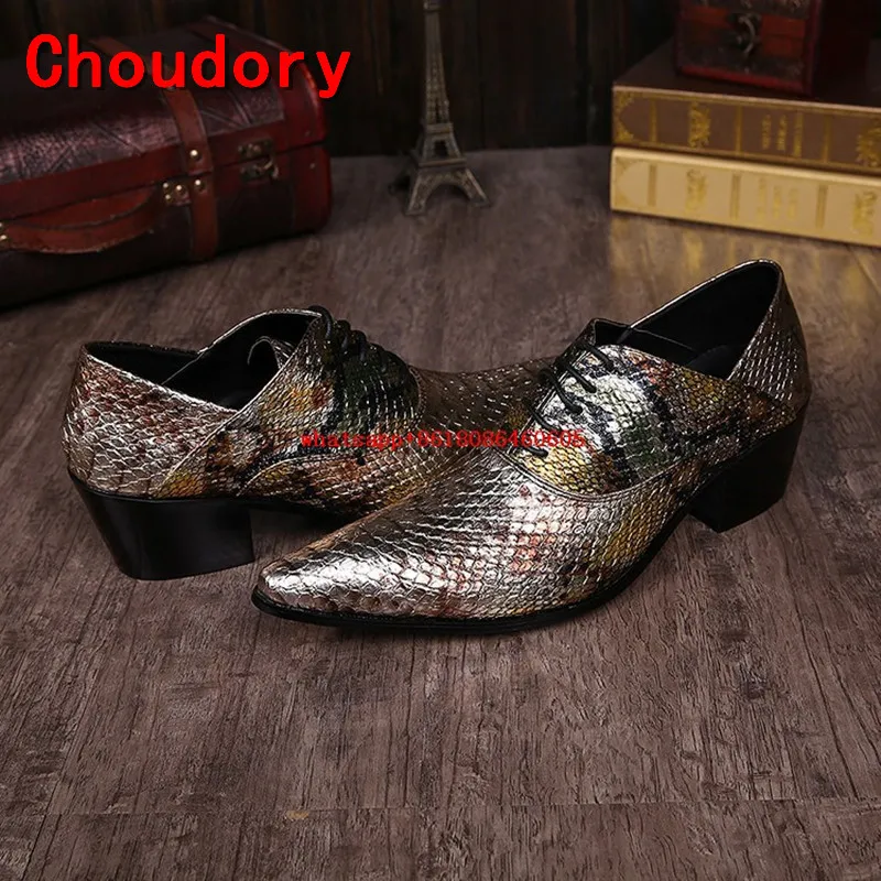 

Choudory mens green dress shoes handmade italy elegant loafers crocodile skin leather chaussures hommes classic shoes men