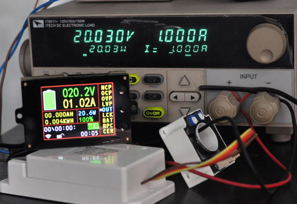 DC 0-120 V 0-50 A Digital voltímetro amperímetro Volt Amp Ah Power Capacidad% comprobador de batería Medidor de W