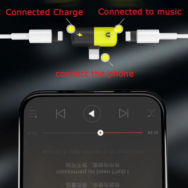 Dual 2 in1 for Lightning Adapter Charging Adapter For iPhone 8 Plus X IOS 10 11 12 Charger Splitter Headphone Adapter Converter Dual 2 in1 for Lightning Adapter Charging Adapter For iPhone 8 Plus X IOS 10 11 12 Charger Splitter Headphone Adapter Converter
