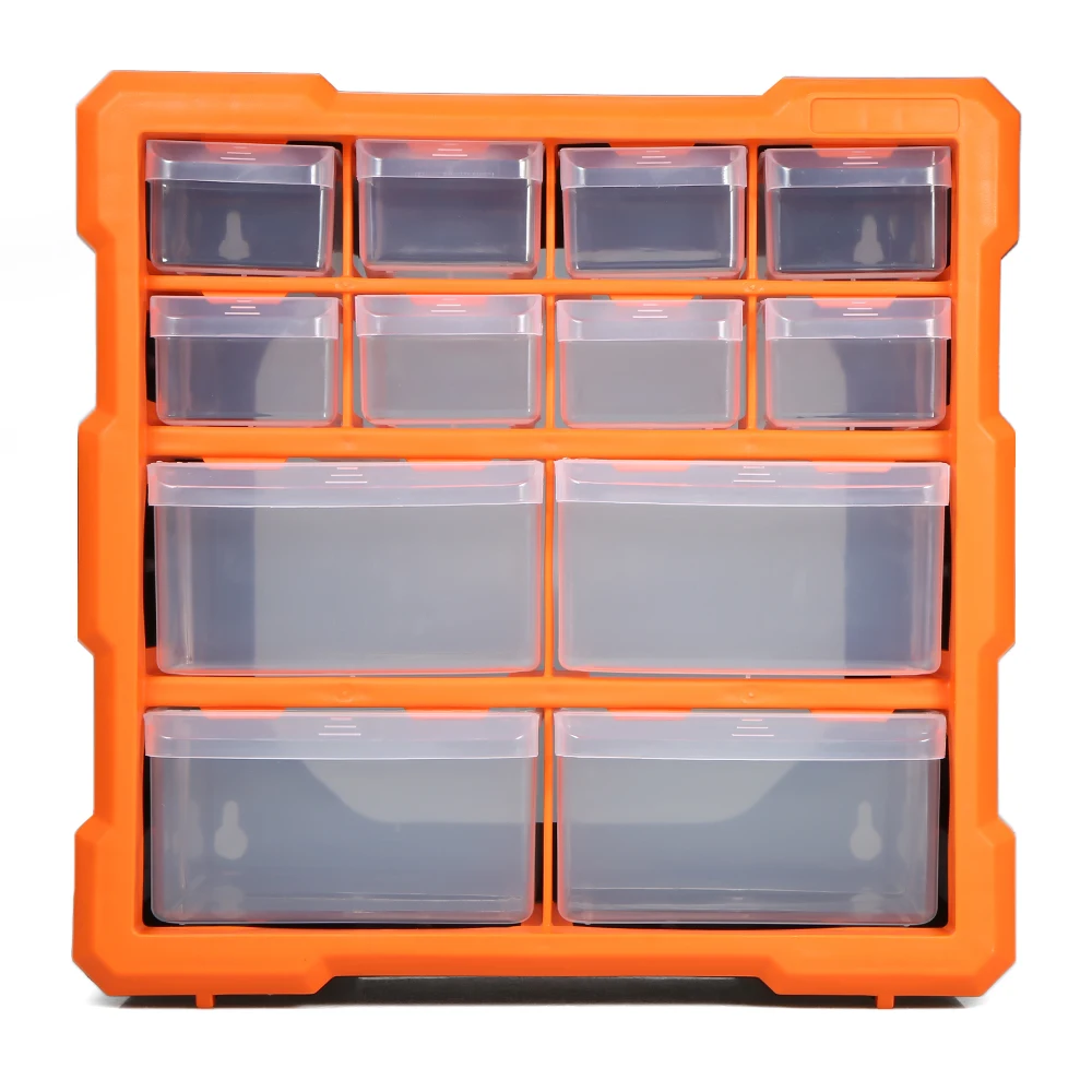 Ящик пластиковая коробка для хранения деталей отсеки аппаратная Коробка органайзер мастерская чехол для инструментов с 12 разделителями