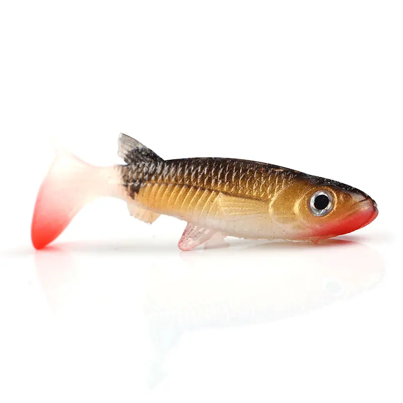 5 шт./лот 3D приманка для рыбалки с глазками Мягкая приманка 60 мм 5,5 г Карп мягкий Воблер для рыболовной наживки Искусственные пластиковые плавающие приманки для рыбы - Цвет: A006