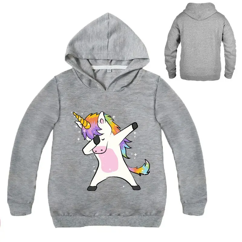 

Costume Unicorn Girls Hoodies and Sweatshirts Children Boy Sport T-shirts Kids Long Sleeve T shirts Hooded Nova 3-16Years Choth