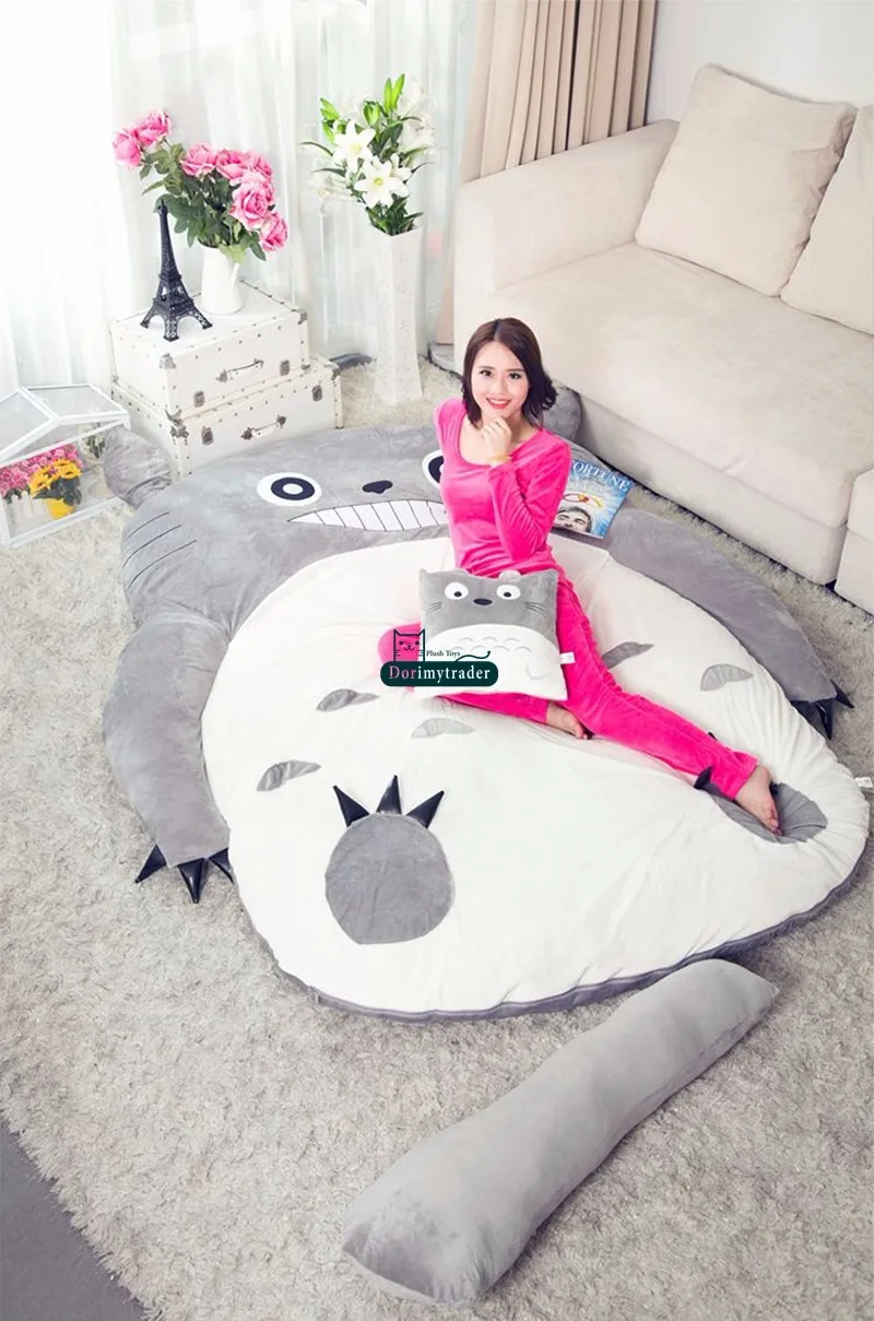 Dorimytrader pop anime totoro plush beanbag soft sleeping bag bed sofa tatami sofa 5 sizes kids and adults gift decoration DY61809 (12)