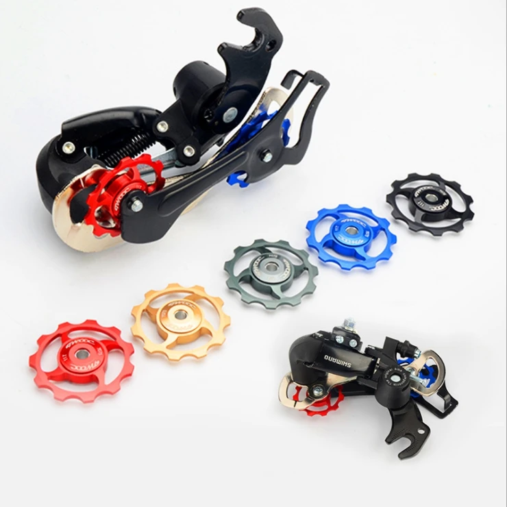 

TWOOC 11T/13T Aluminum Alloy MTB Bicycle Rear Derailleur Pulley Wheel Road Bike Guide Roller Idler Part Guide Cycling Ceramics