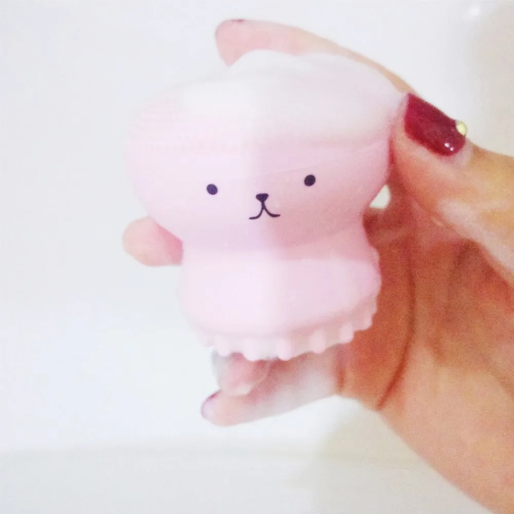 Little Cute Jellyfish Wash Brush Exfoliating Face Cleaner Massage Soft Silicone Facial Brush Scrubber Deep Pore