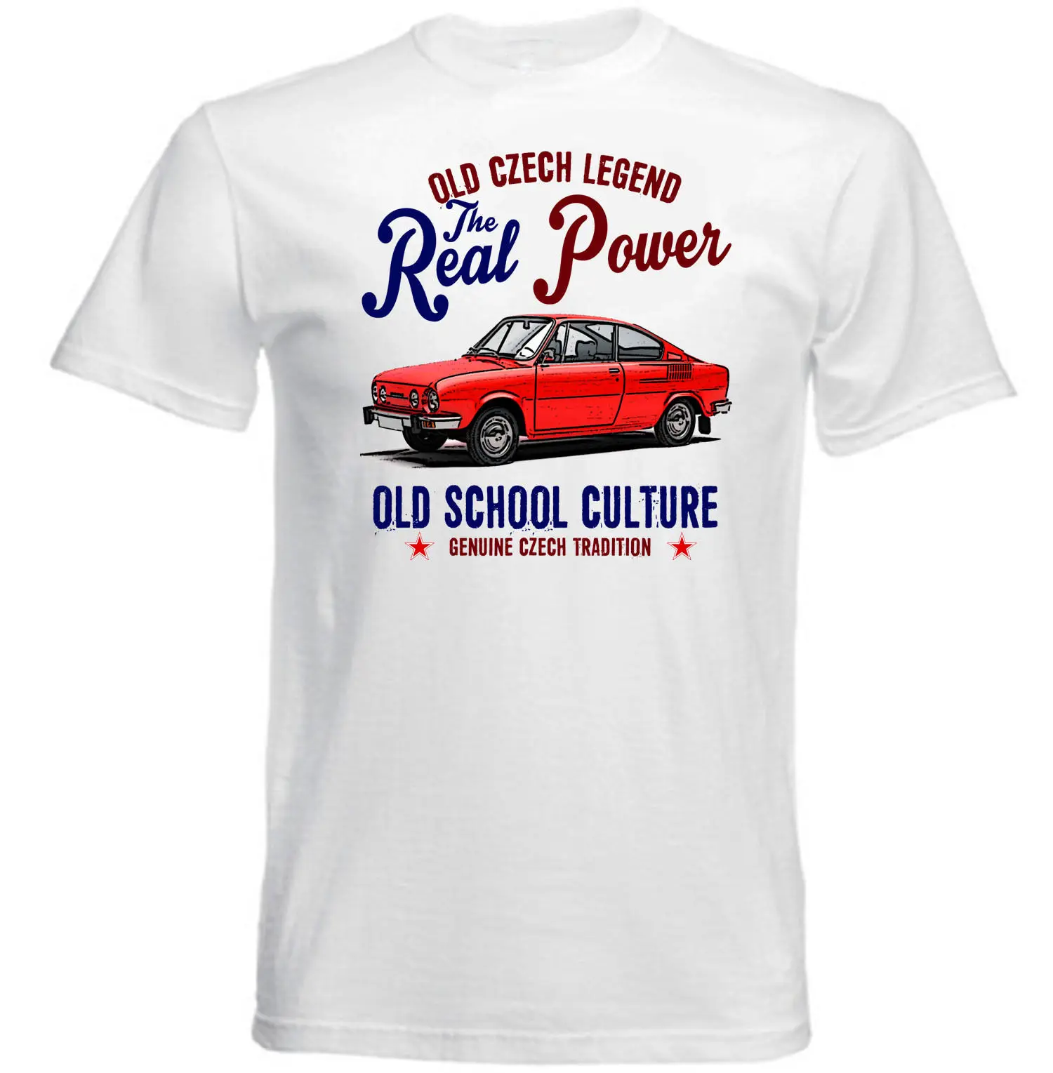VINTAGE CZECH CAR SKODA 110R - NEW COTTON T-SHIRT Cool xtentacion tshirt Brand shirts jeans Print Classic Quality High t-shirt | Мужская