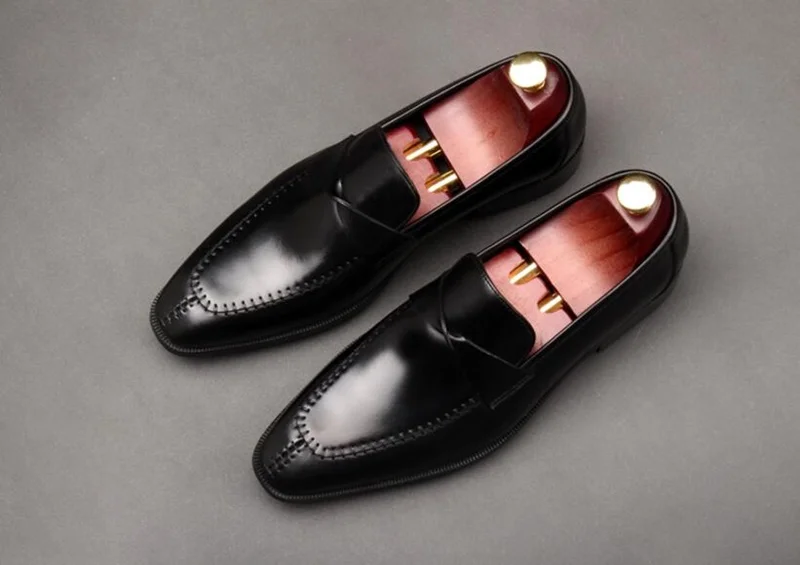 OMDE/Летняя Новинка; модная официальная обувь в британском стиле; Мужские модельные лоферы; мужские слипоны из натуральной кожи; офисная обувь ручной работы