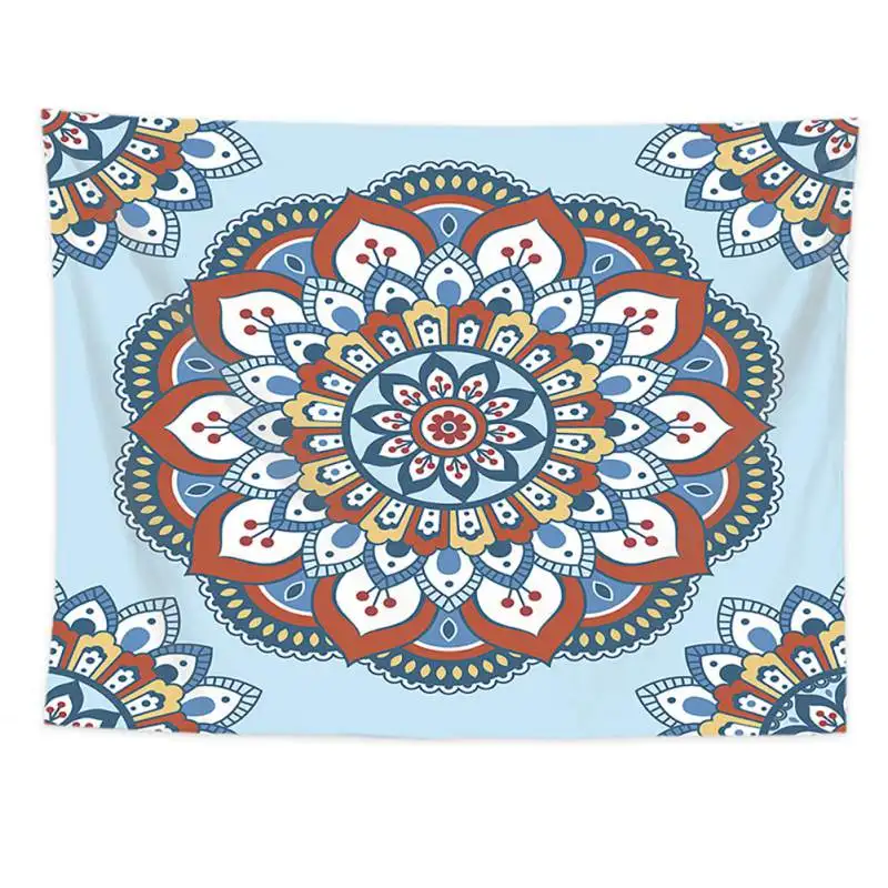 

Mandala Wall Hanging Tapestry Psychedelic Tapestry Wall Hanging Indian Polyester Rectangle Tapestry Tablecloth Home Decor