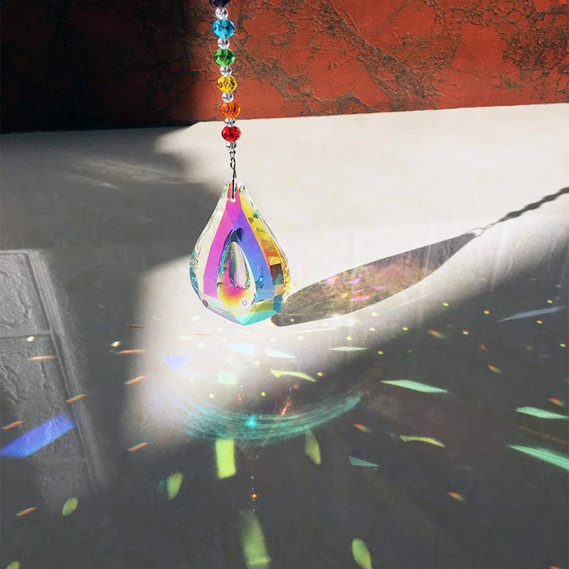 DSHA Sun Catcher Feng Shui Crystals Window Large Ab Drop Prism Home Decoration