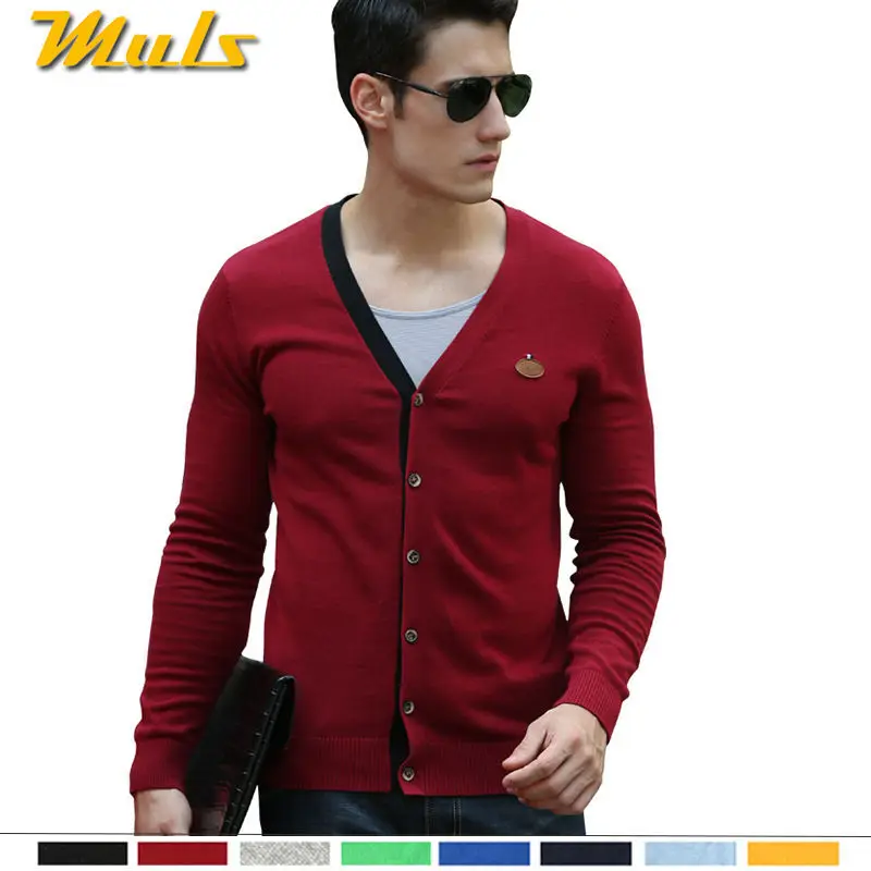 8Colors Navy Blue Cardigan Men Sweater Autumn Cheap