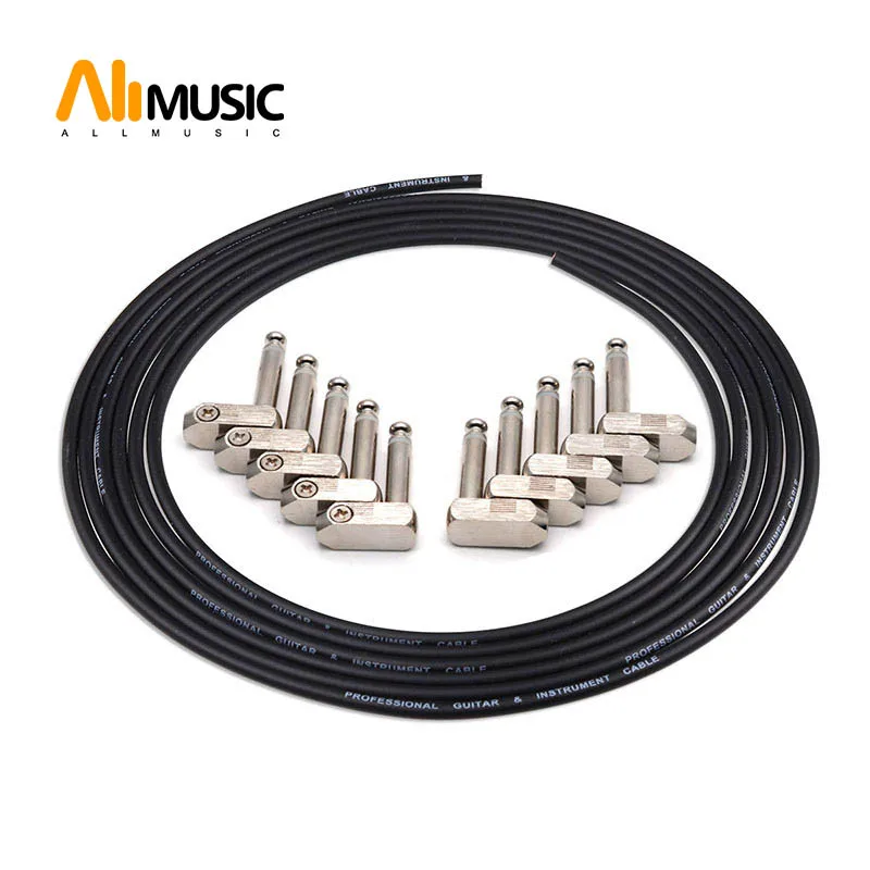 ALLMusic Solderless Connections Design Guitar Cable DIY Guitar Pedal Patch Cable kit 10 Solderless Angle Plug 3M Cable ALLMusic Solderless Connections Design Guitar Cable DIY Guitar Pedal Patch Cable kit 10 Solderless Angle Plug 3M Cable