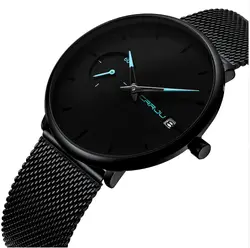 CRRJU мужские s часы лучший бренд класса люкс Простые из нержавеющей стали модные и повседневные мужские деловые часы