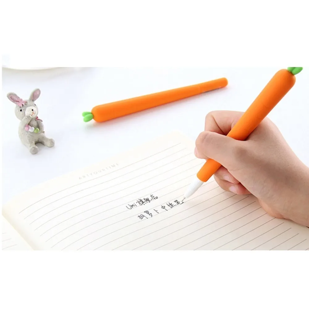 

BP1 Pack Personality Black Refill Creative Stationery Korean Personalized Water Gel Gel Student Carrot WJ-ZXB4