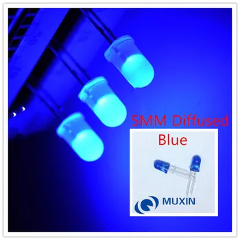 

5mm Blue LED 500 pcs /lot Round Light Emitting Diode Diffused Foggy Ultra Bright Lamp Bead Plug-in DIY Kit Practice DIP