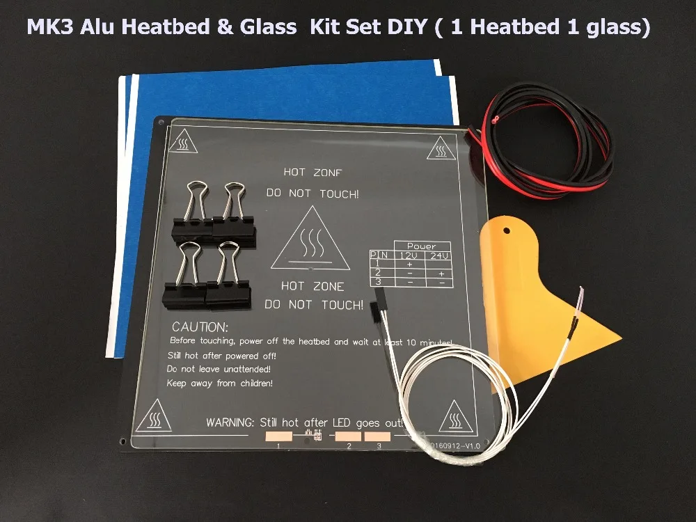  Reprap Prusa i3  Borosilicate Glass 220 x 220 x 4 mm MK3 Hot bed 220 x 220 x 3 mm 3d Printer DIY Kit Set Anet A6  A8 