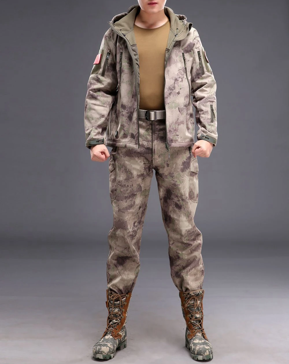 Camouflage hunting clothing Shark skin soft shell lurker tad v 4.0 outdoor tactical military fleece jacket + uniform pants suits Camouflage hunting clothing Shark skin soft shell lurker tad v 4.0 outdoor tactical military fleece jacket + uniform pants suits