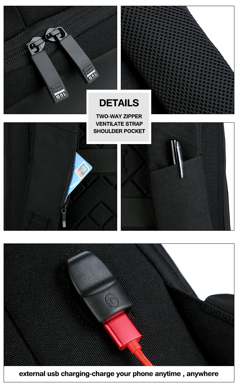 Многофункциональный рюкзак mochila с защитой от кражи и usb-зарядкой 15 дюймов для ноутбука, мужской рюкзак для путешествий, водонепроницаемый школьный мужской рюкзак