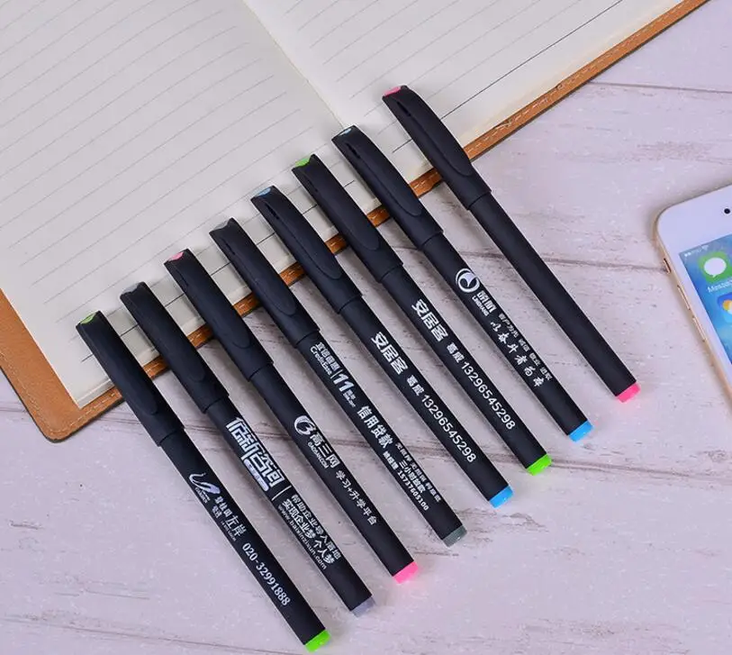 4PCS/lot 0.5mm Black Ink Gel Pens High Quality School Office Supplies