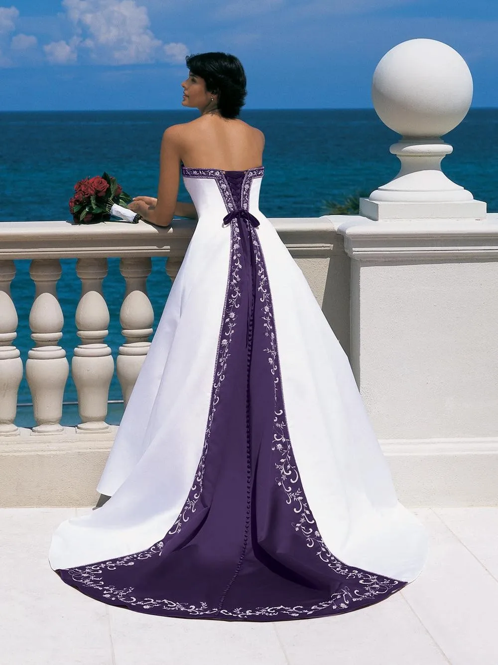 Элегантное фиолетовое свадебное платье без бретелек с вырезом трапециевидной формы размера плюс, свадебное платье без рукавов с бусинами