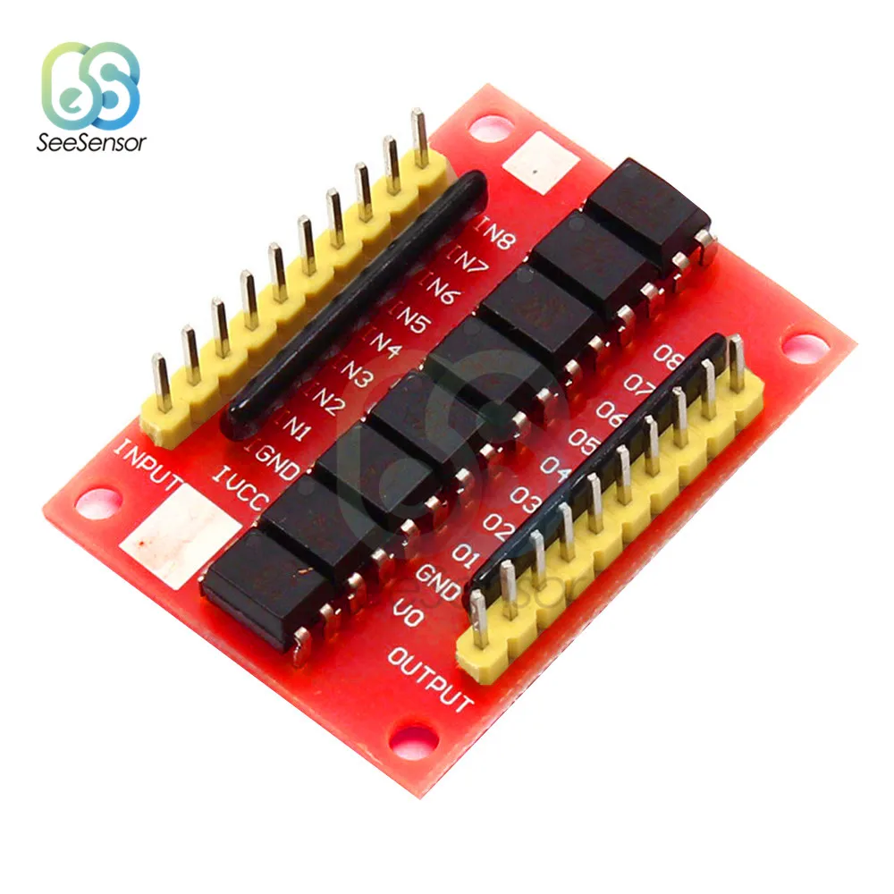 

50mA 12V 8 Channel Optocoupler Isolation Board High Level Trigger Isolated Module Positive Phase Amplification Plate