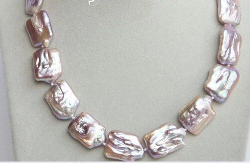 

Jew3111 natural 17" baroque purple Reborn keshi pearls necklace