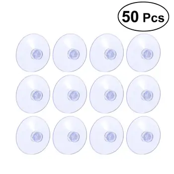 

50 Pcs Clear Plastic Suction Cup Sucker Pads without Hooks 3CM