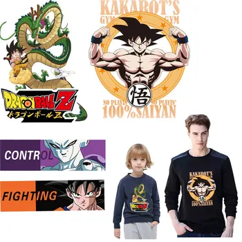 

cool dragonball iron on patches for clothing japanese cartoon sticker jacket patch transfert thermocollants t-shirt parches ropa