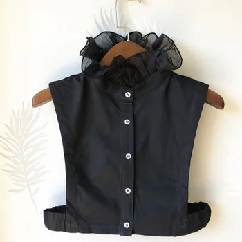 

Chiffon Shirt Fake Collar White Tie costume Decoration Fake collar Cute Princess shirts Removable false Collar