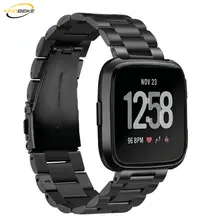 KINGBEIKE Stainless Steel Band For Fitbit Versa Watchbands Replacement Wristwatch Bracelet Business Strap Uniform size KINGBEIKE Stainless Steel Band For Fitbit Versa Watchbands Replacement Wristwatch Bracelet Business Strap Uniform size