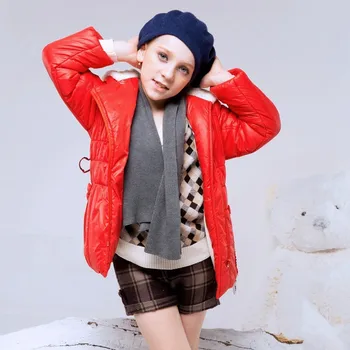 

Fashion Parkas Winter Jacket Girl Winter Warm Camouflage Coat Thick Fur Collar Hooded Long Down Coats For Teenage 4Y-12Y 4C0566