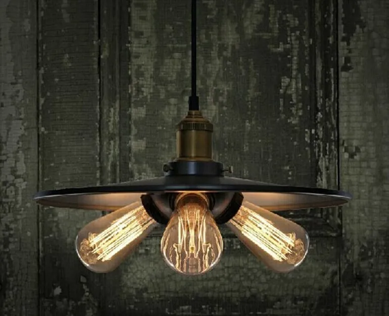 

Free shipping High quality three head E27 pendant lamp Loft Northern Europe american vintage retro country pendant light