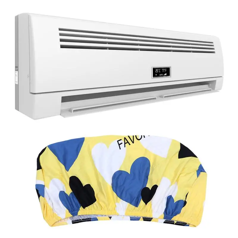 

1pcs Air Conditioner Dust Cover Full Inclusive Universal Hearts Pattern Indoor Elastic Case Dustproof Cover