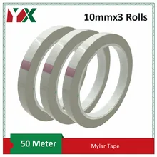 3Roll 10mm High Temperature PET Mylar font b Tape b font Adhesive font b Insulation b