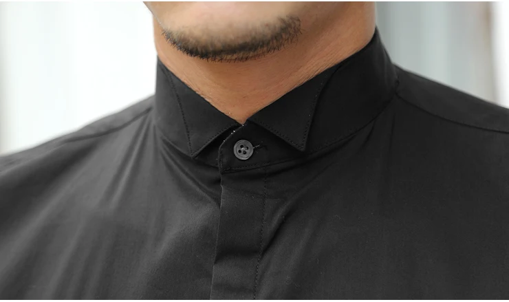 Тонкий стрейч Мужская рубашка с длинными рукавами chemise homme Бизнес Повседневная рубашка, платье одежда рабочего Camisa Masculina