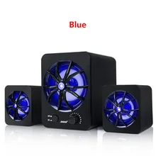 SADA D-207 Built-in Colorful LED 2.1 3 Channel Subwoofer Speaker USB Powered Computer MP3 Cellphone Active Multimedia Speakers