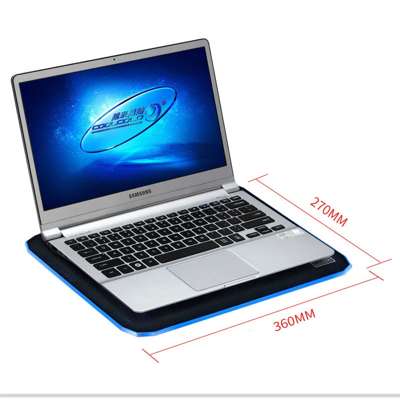 USB Laptop Notebook Cooling Pad 2 Fans Laptop Cooler For MacBookLenovoDellAcerAsus Universal Under 17 inch Ultra-thin Stand (3)
